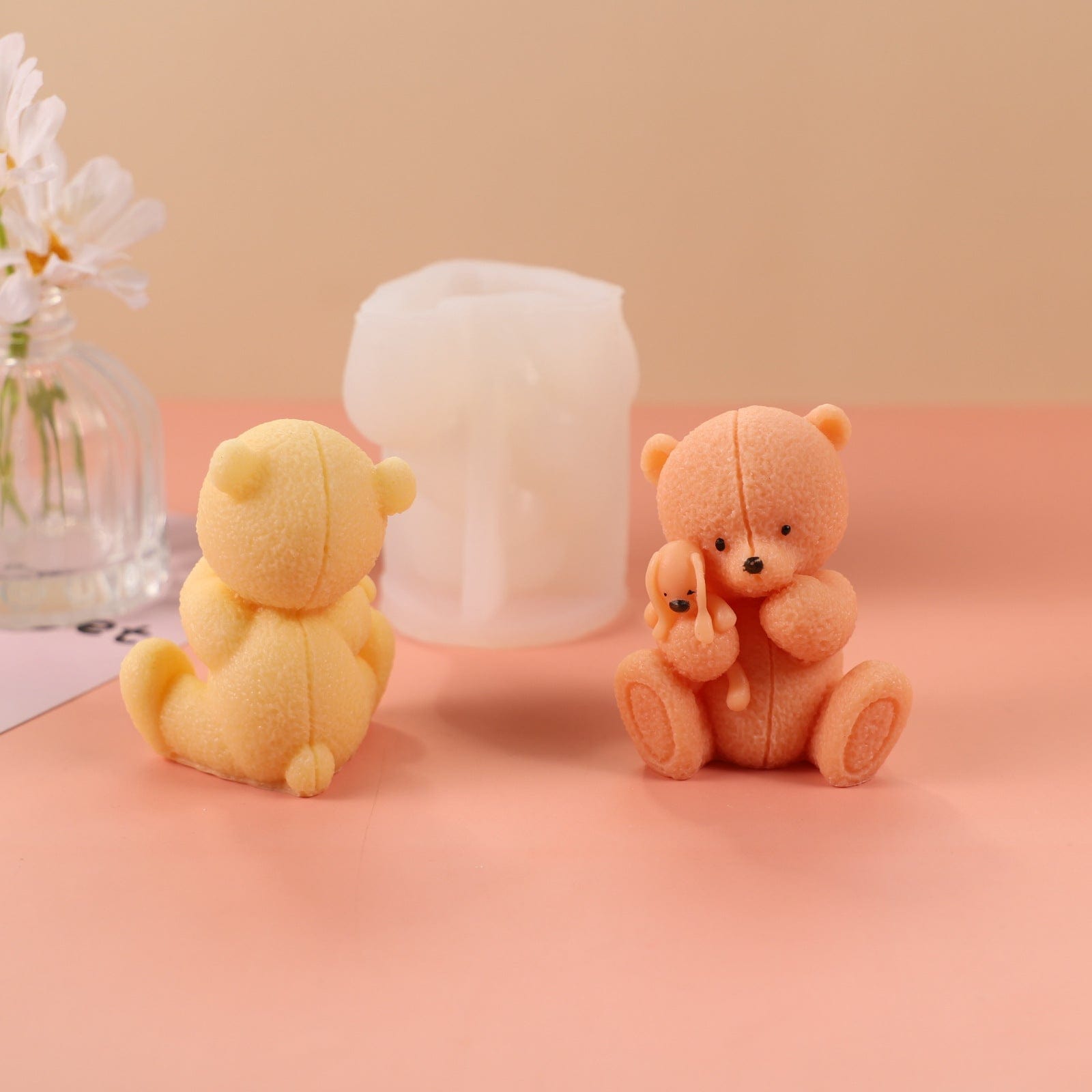 Cute Teddy Bear Candle Handmade Mould - 2 - Furxotic