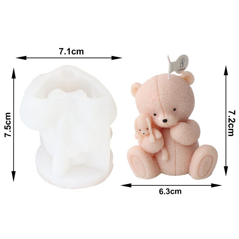Cute Teddy Bear Candle Handmade Mould - 1 - Furxotic