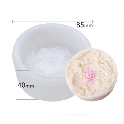 Dragon & Rose Emboss Soap & Candle Handmade Mould - 1 - Furxotic