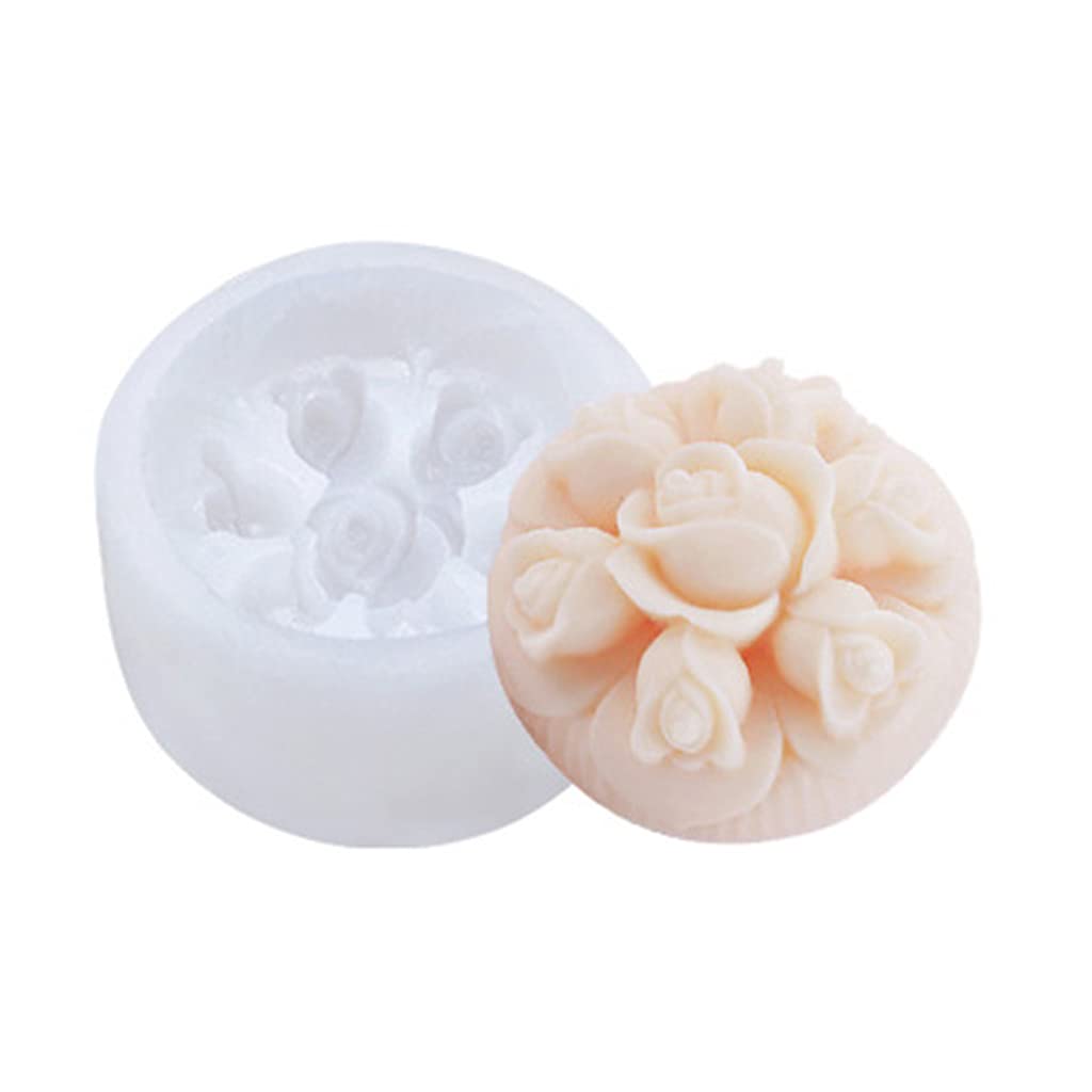 3D Peony Rose Flower Soap & Candle Handmade Mould - 2 - Furxotic