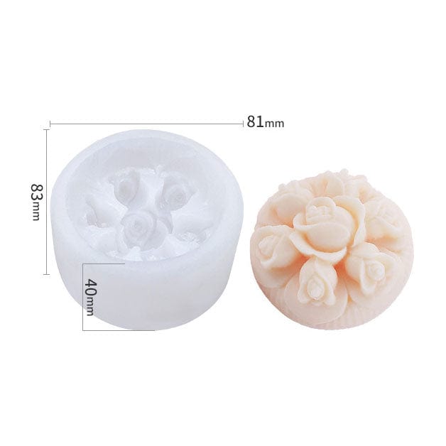 3D Peony Rose Flower Soap & Candle Handmade Mould - 1 - Furxotic