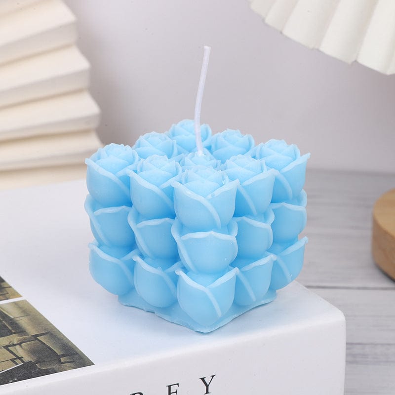 3D Rose Flower Cube Candle Handmade Mould - 2 - Furxotic