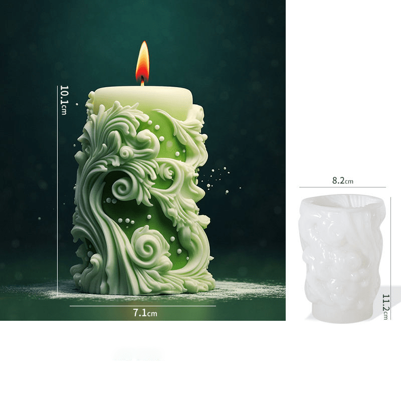 Irregular Wave Pillar Candle Handmade Mould - 1 - Furxotic
