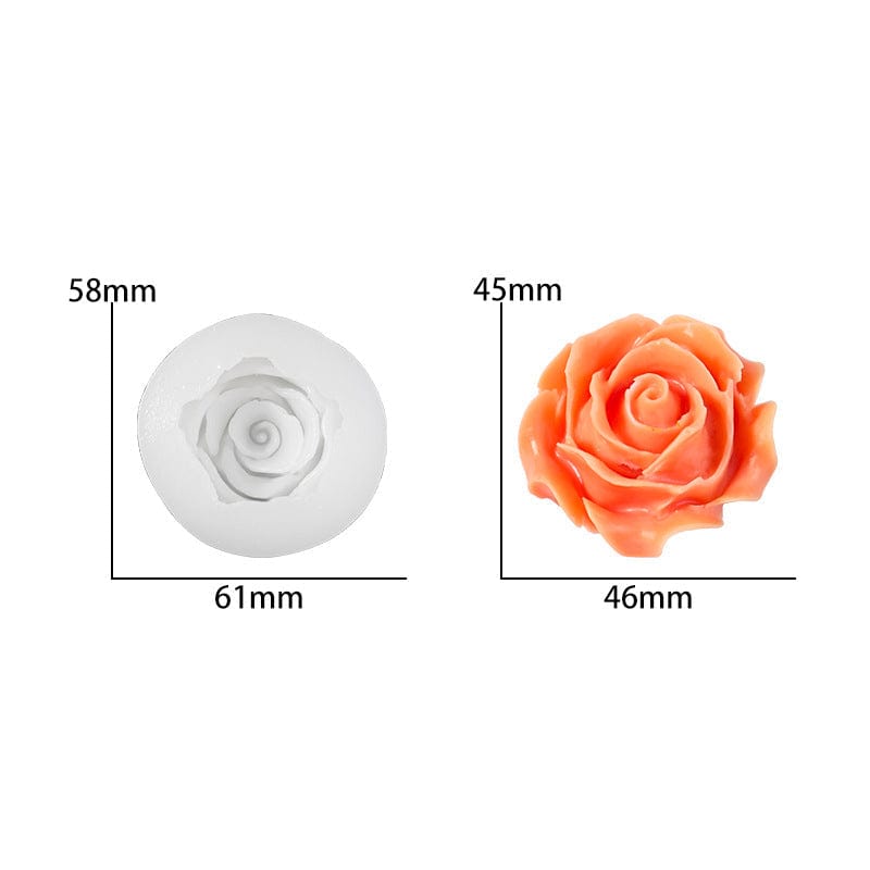 3D Rose Realistic Floral Candle Handmade Mould - 1 - Furxotic