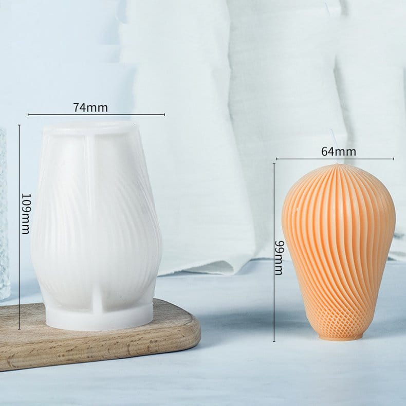 Pillar Spiral Cylindrical Candle Handmade Mould - 1 - Furxotic