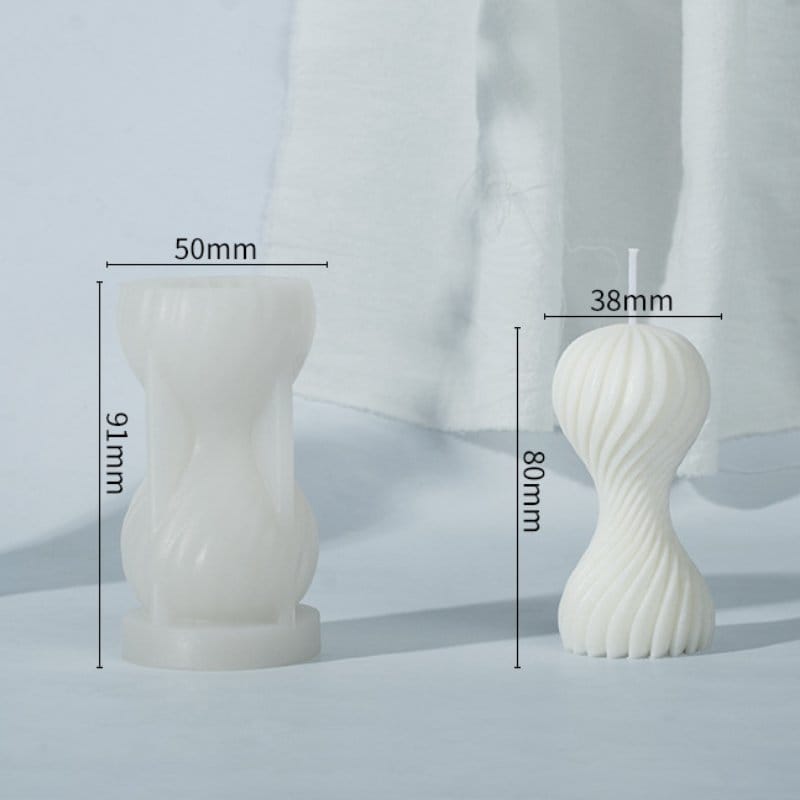 Round Wave Candle Handmade Mould - 1 - Furxotic