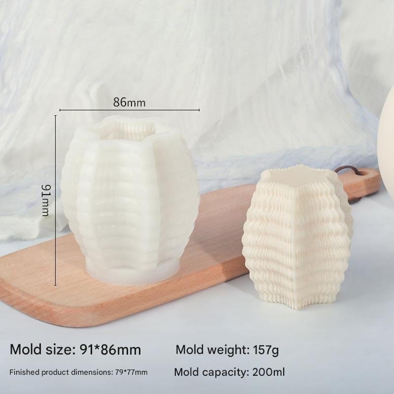 Wavy Striped Star Shape Candle Handmade Mould - 1 - Furxotic