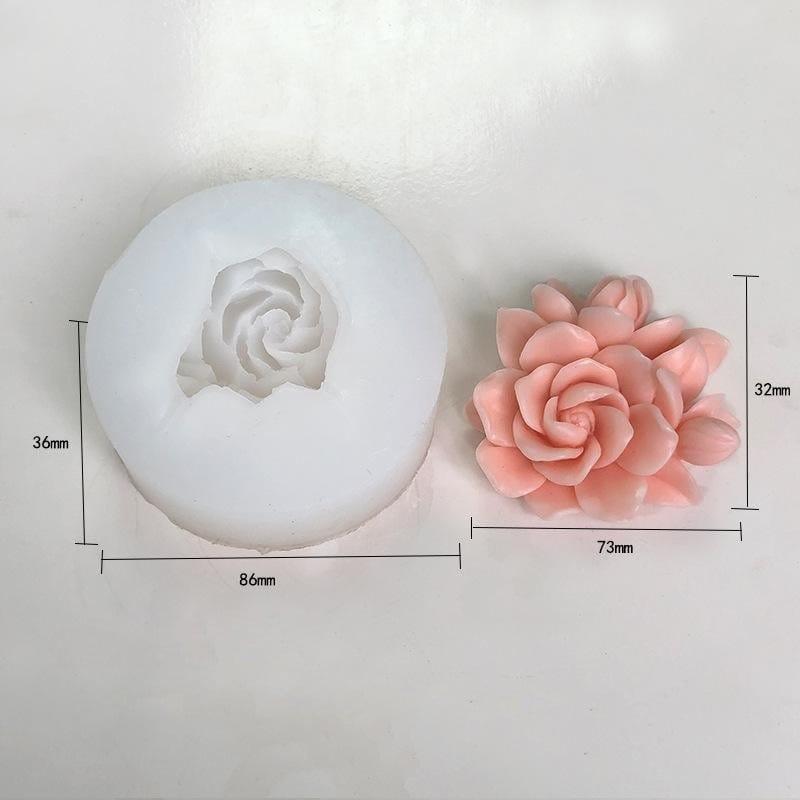 3D Rose Flower Candle Handmade Mould - 1 - Furxotic