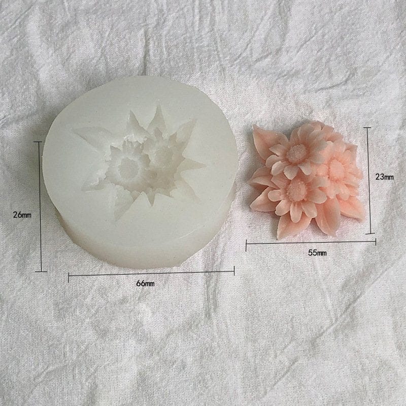 3D Sunflower Candle Handmade Mould - 1 - Furxotic