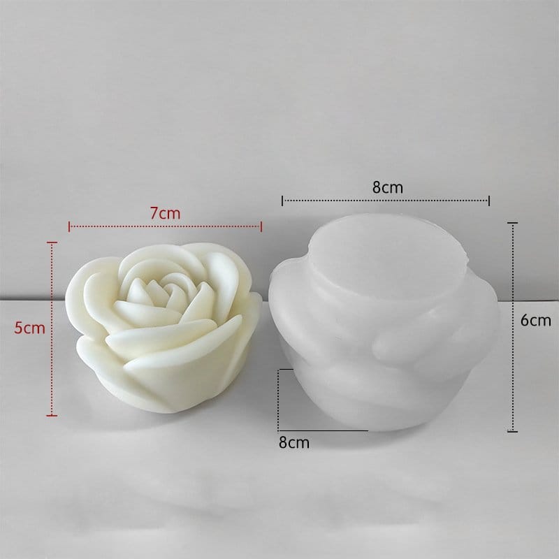 Rose Flower Candle Handmade Mould - 1 - Furxotic