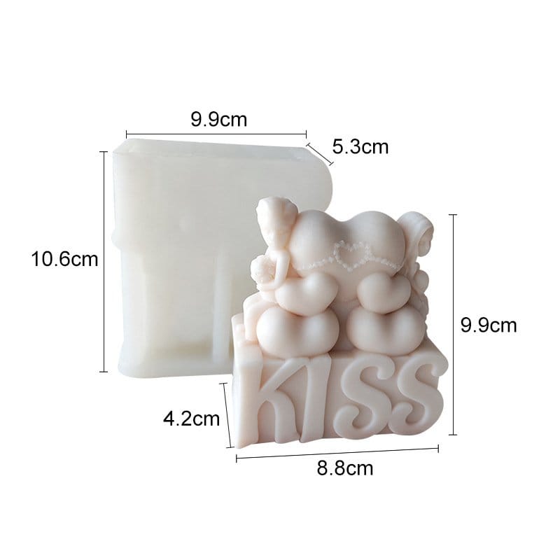 Kiss Themed Craft Candle Handmade Mould - 1 - Furxotic