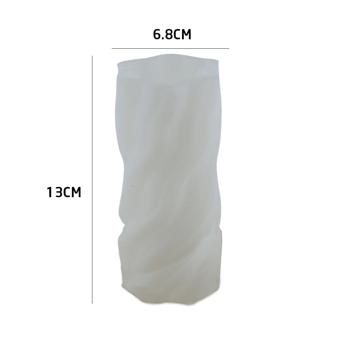 3D Cylinder Twisted Piller Candle Handmade Mould - 1 - Furxotic