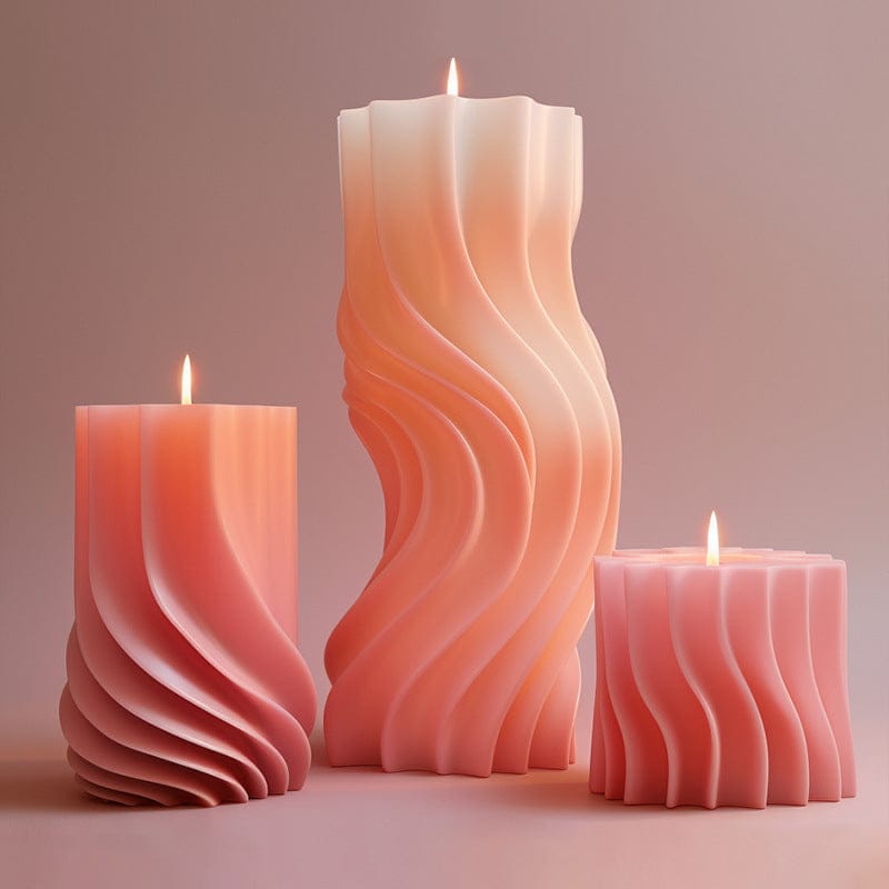 Spiral Wave Candle Handmade Mould - 2 - Furxotic