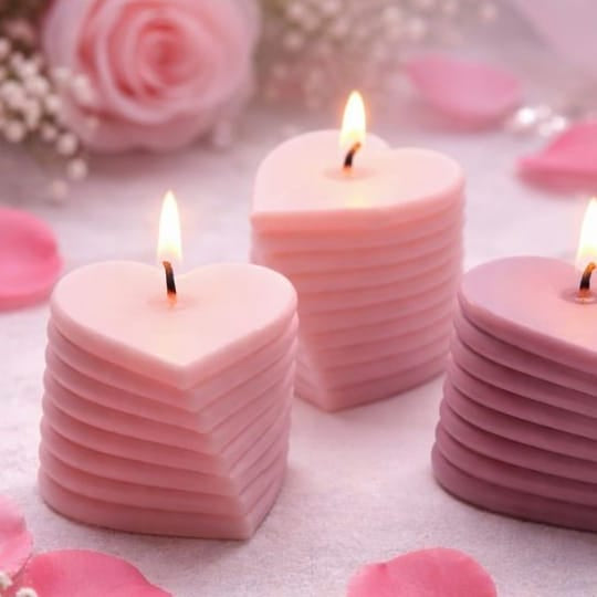 Multi Layered Heart Candle Mould - 2 - Furxotic