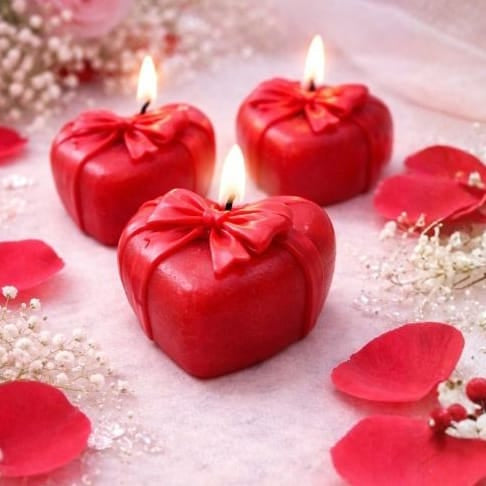 Bow Heart Candle Mould - 2 - Furxotic