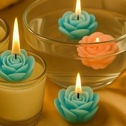 Small Rose Shape Candle Mould - 2 - Furxotic