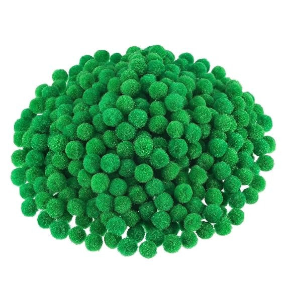 Pompom Balls - Green- 2 cm - 100 Pieces