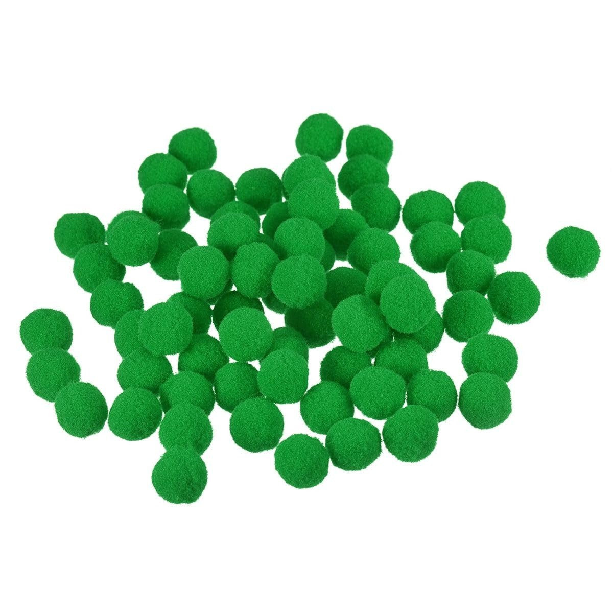 Pompom Balls - Green- 2 cm - 100 Pieces