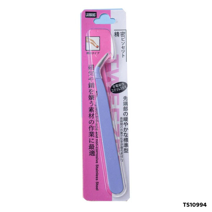 Bent Tip Precision Tweezer - 1 Pc (Random Color)