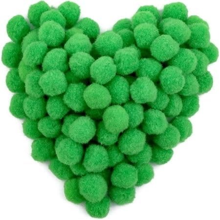 Pompom Balls - Green- 2 cm - 100 Pieces