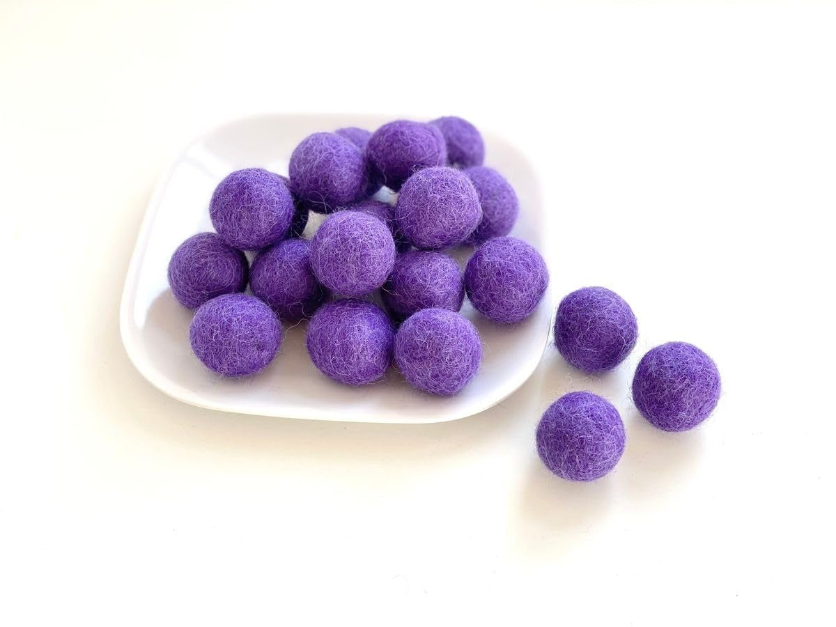 Pompom Balls - Purple - 2 cm - 100 Pieces