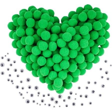 Pompom Balls - Green- 2 cm - 100 Pieces