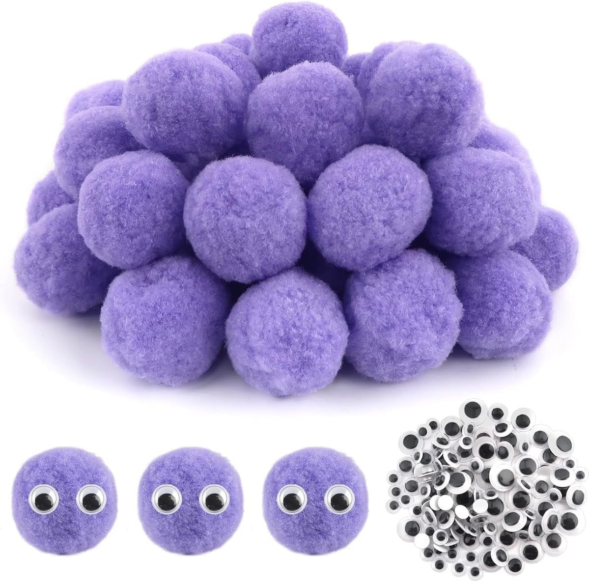 Pompom Balls - Purple - 2 cm - 100 Pieces