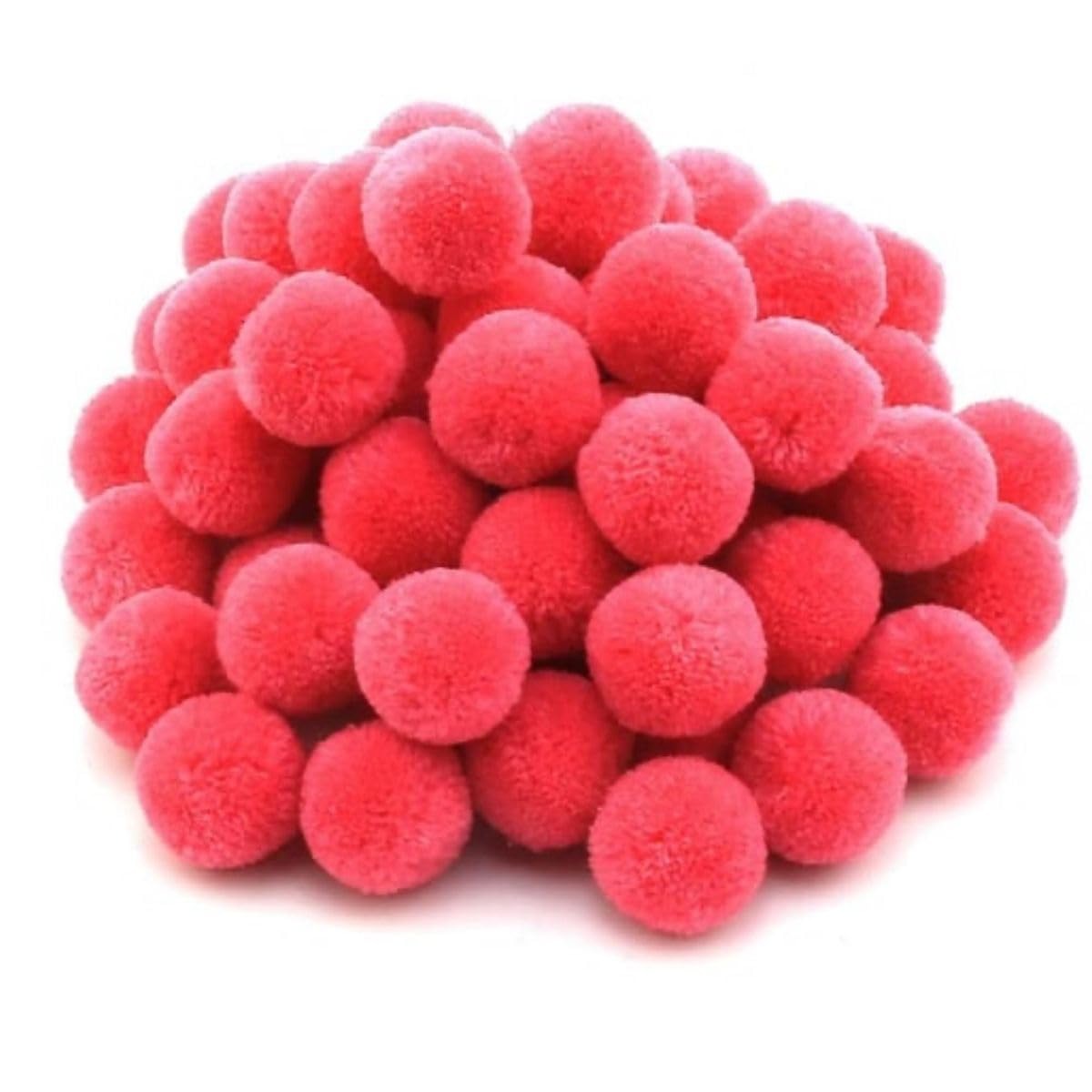 Pompom Balls - Pink- 2 cm - 100 Pieces