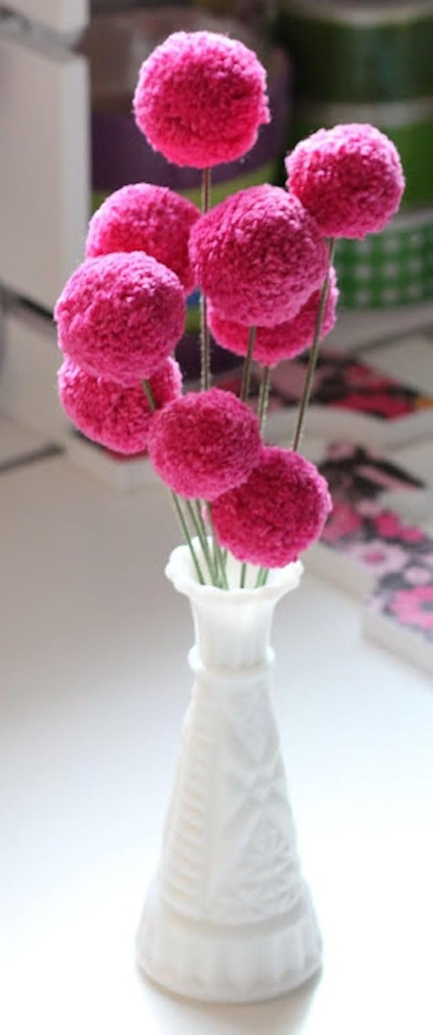 Pompom Balls - Pink- 2 cm - 100 Pieces