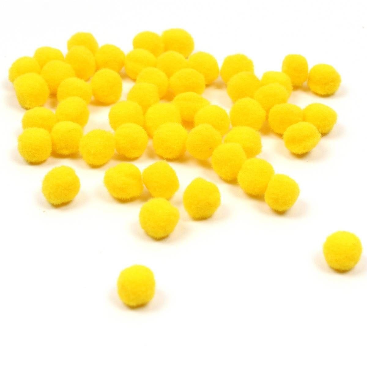 Pompom Balls - Yellow- 2 cm - 100 Pieces