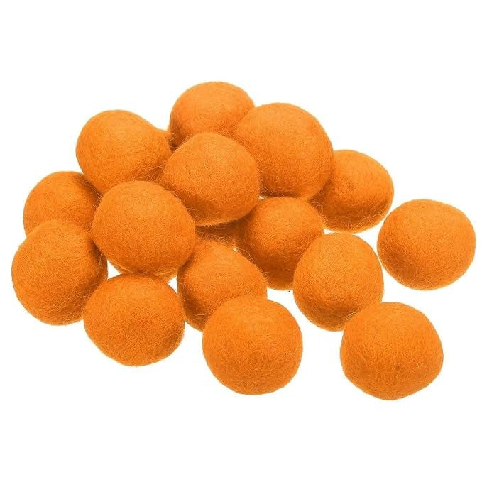 Pompom Balls - Orange- 2 cm - 100 Pieces