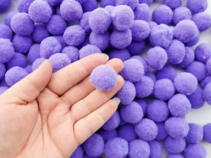 Pompom Balls - Purple - 2 cm - 100 Pieces