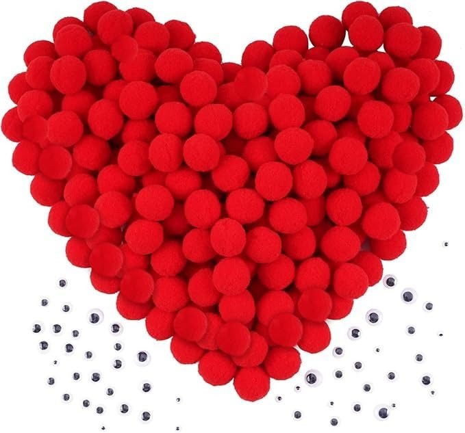 Pompom Balls - Red- 2 cm - 100 Pieces