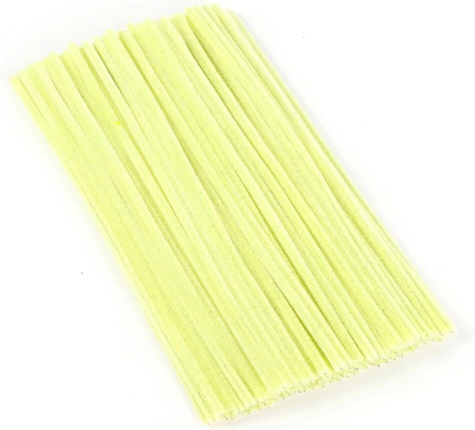 8mm Pipe Cleaner Plain 100pcs (Light Yellow)
