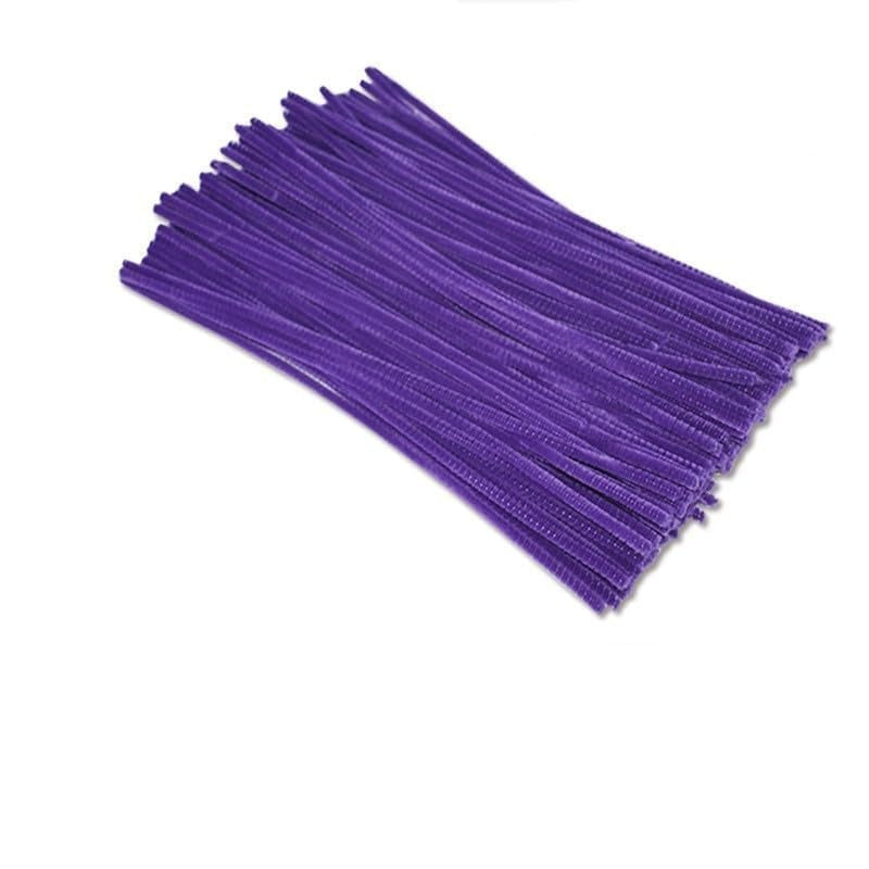 8mm Pipe Cleaner Plain 100pcs (Purple)