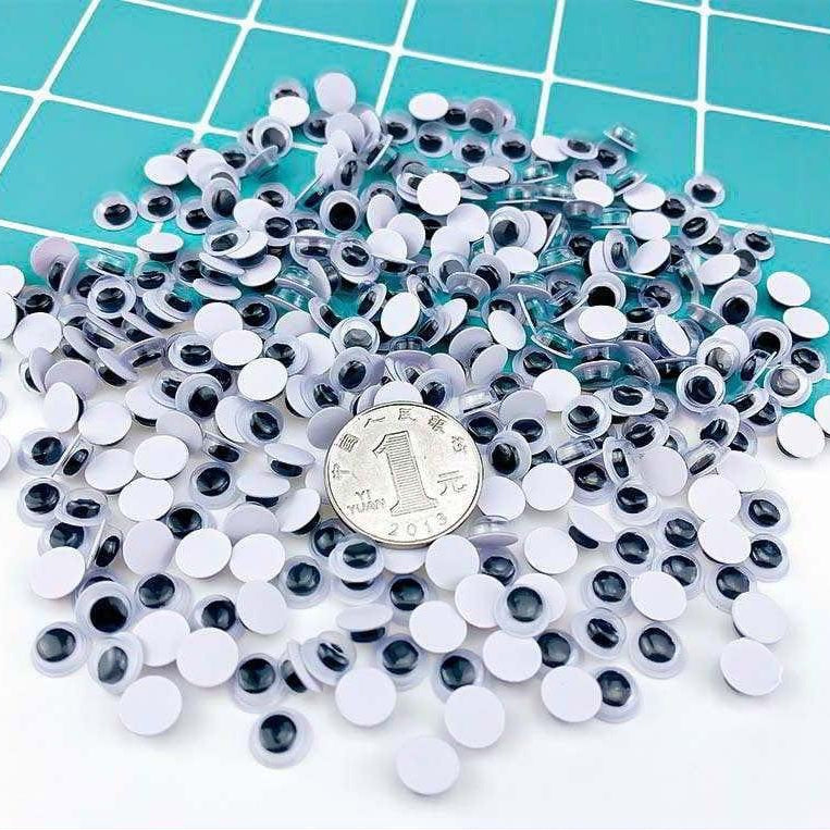Round Googly Eyes - 8mm (115 Pieces)