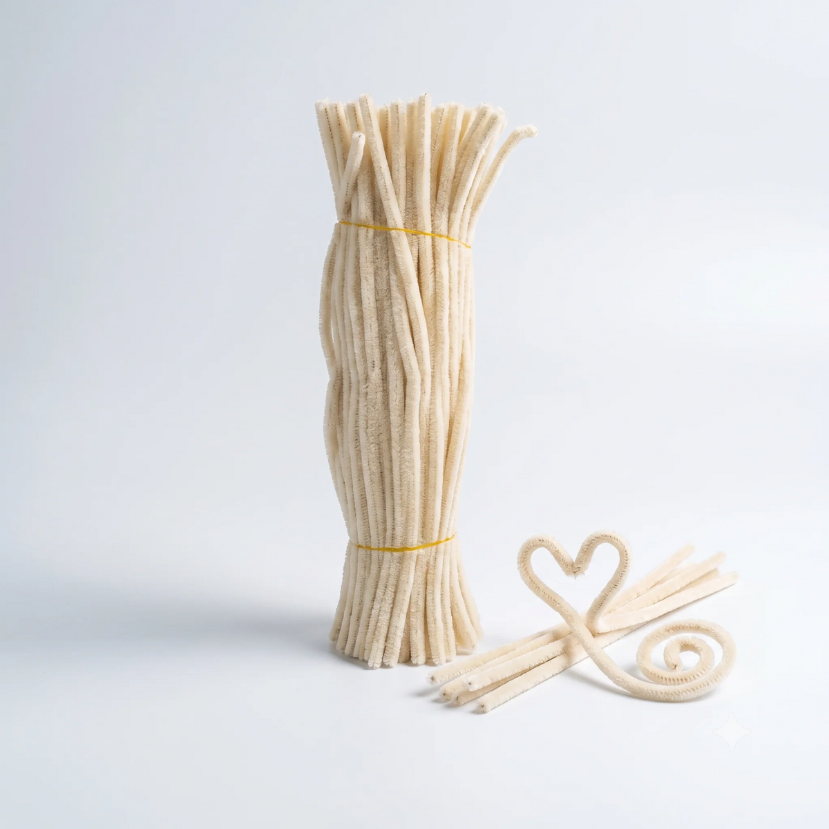 8mm Pipe Cleaner Plain 100pcs (Light Beige)