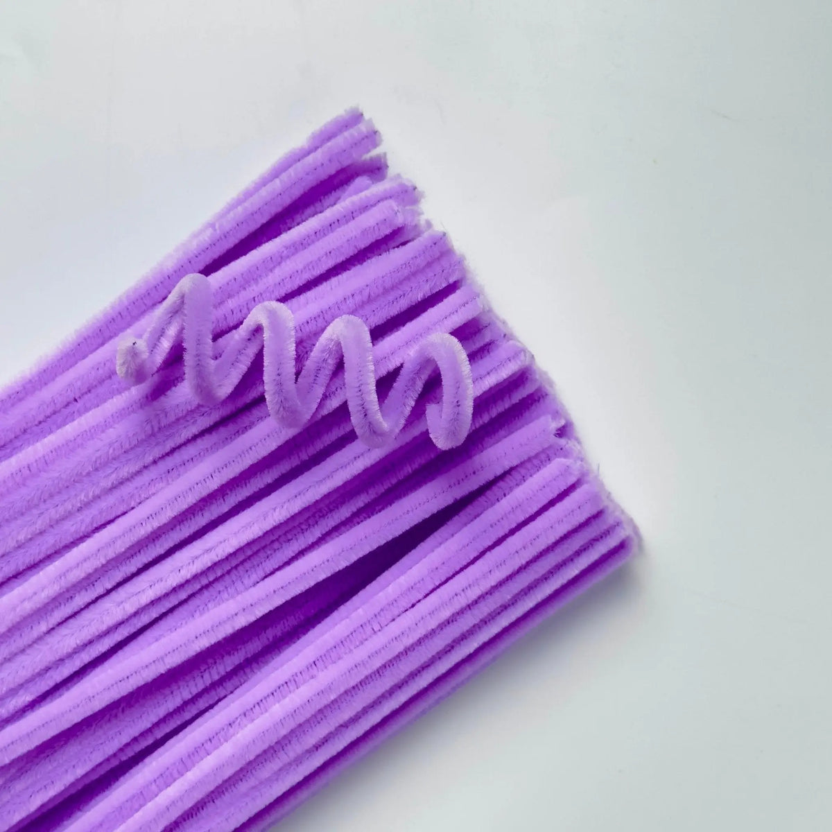8mm Pipe Cleaner Plain 100pcs (Light Purple)