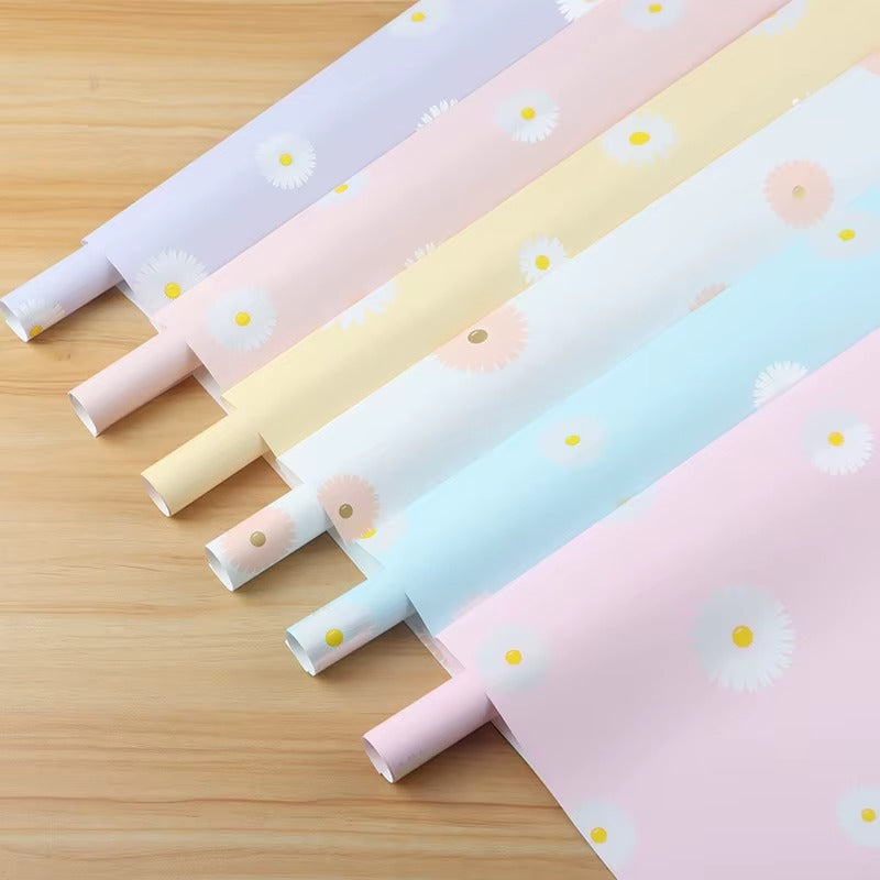Wrapping Sheets Korean Flower Printed (Purple- 20 Sheets)
