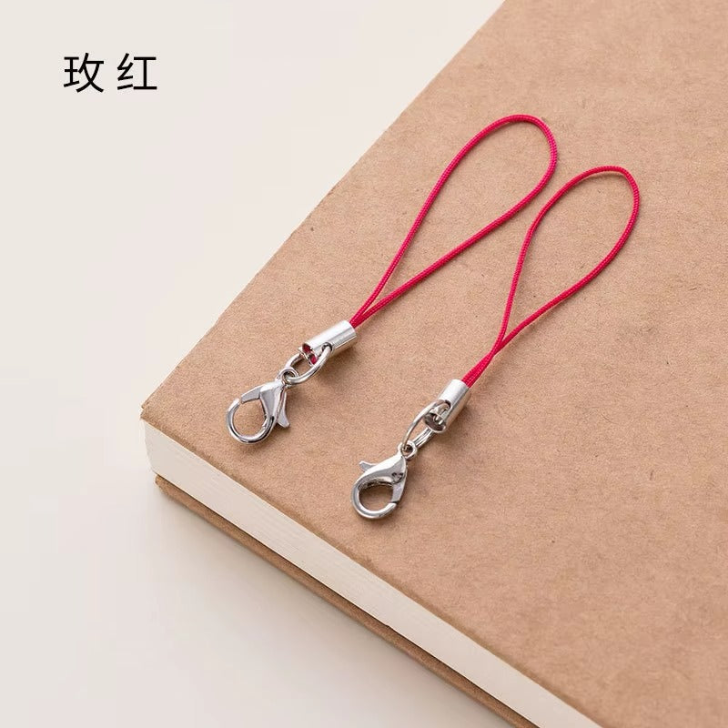 Colourful Nylon Mobile phone Straps with Lobster Clasp — 7cm (Pack of 10)
