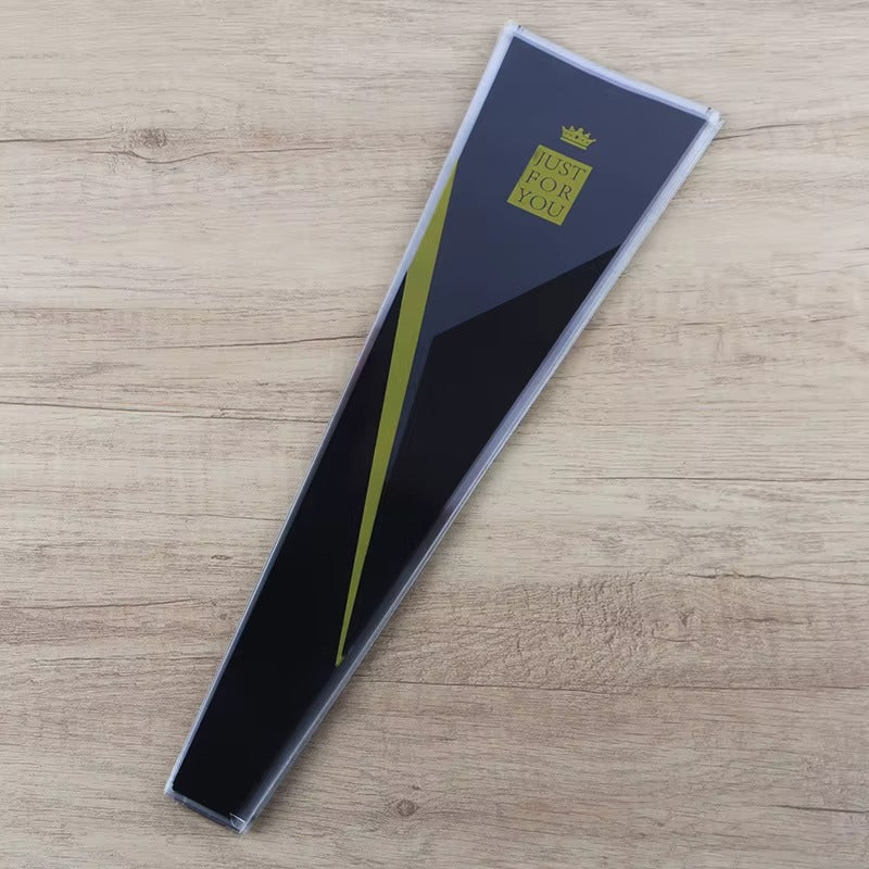 Just For you" Single Flower Packaging Sleeve — Black(Pack of 50)