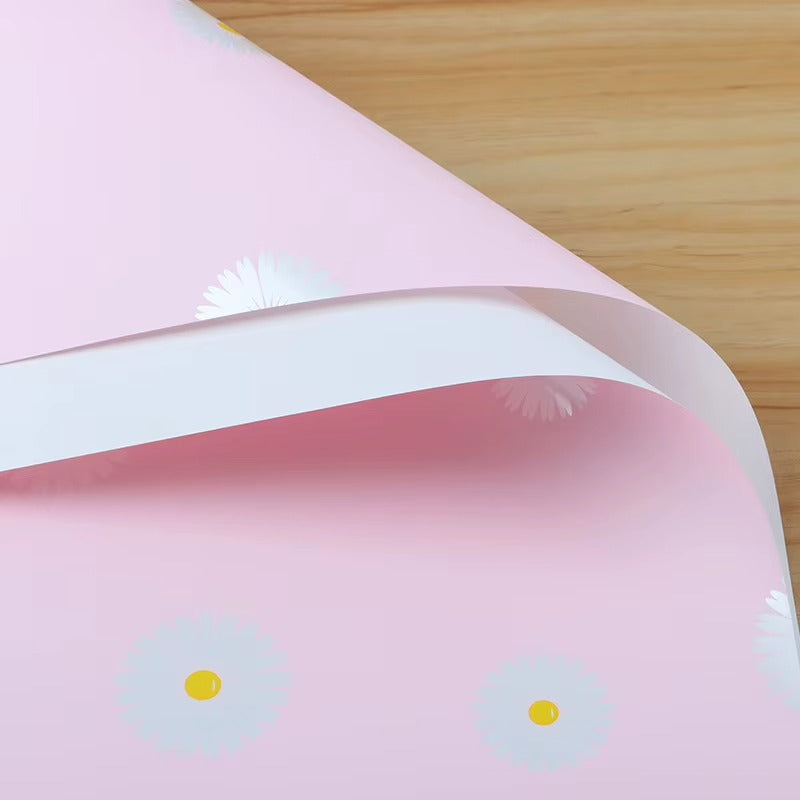 Wrapping Sheets Korean Flower Printed (Pink- 20 Sheets)