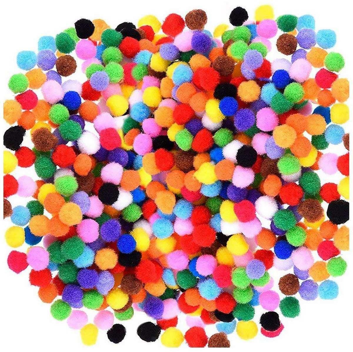 Craft Pom Pom Balls — Multicolour (Pack of 1000)