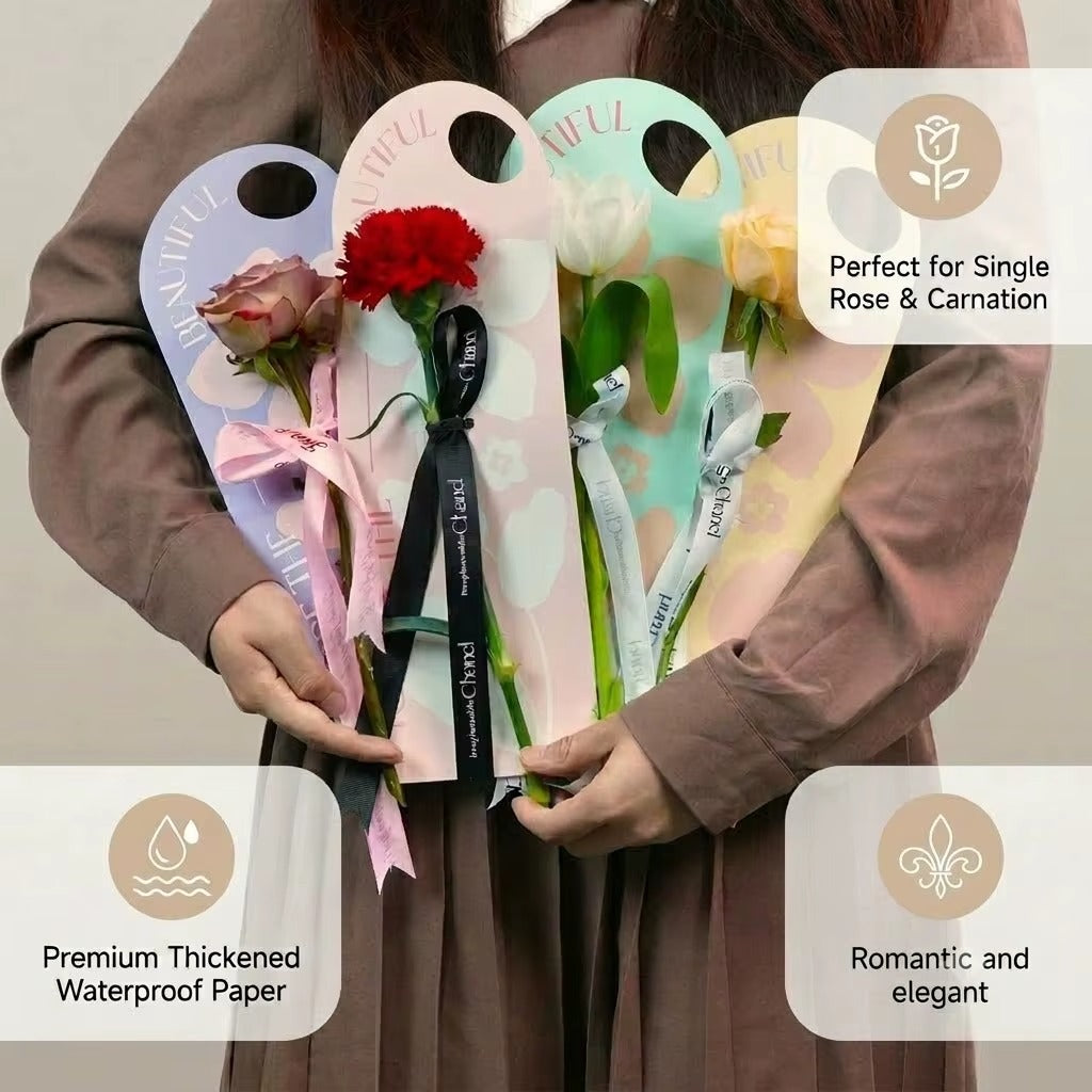 Best wishes Flower Card & Sleeve (Pack of 10)