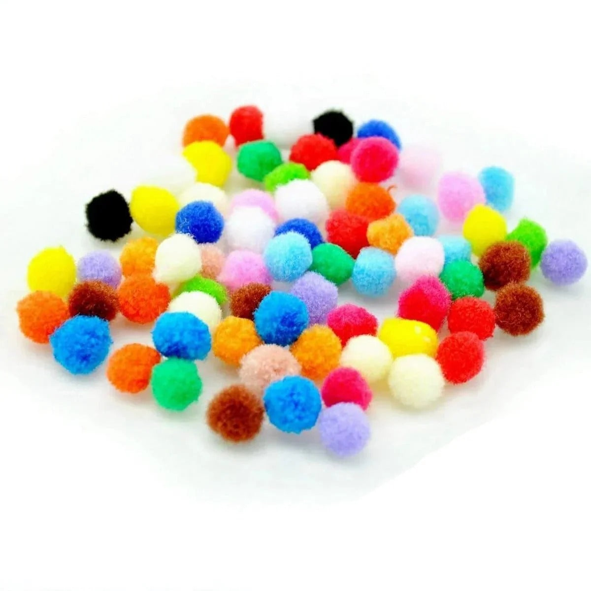 Craft Pom Pom Balls — Multicolour (Pack of 1000)