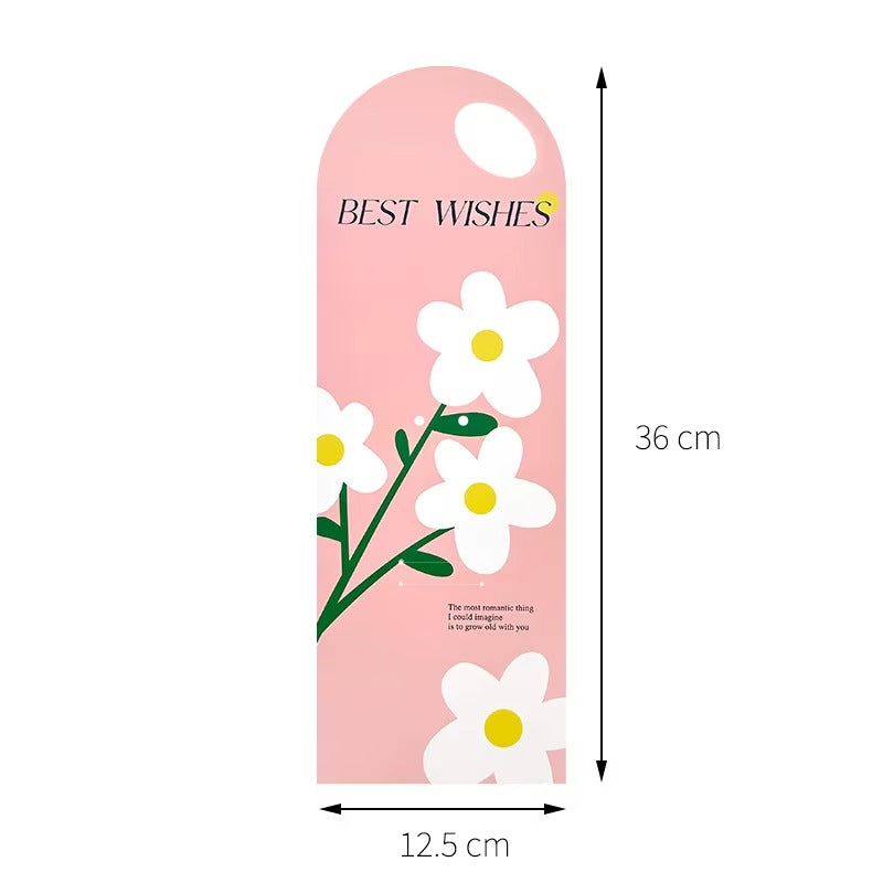 Best wishes Flower Card & Sleeve (Pack of 10)
