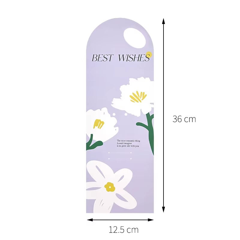Best wishes Flower Card & Sleeve (Pack of 10)