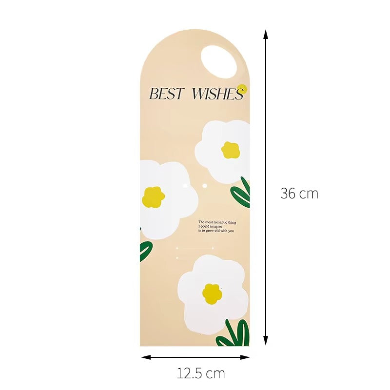 Best wishes Flower Card & Sleeve (Pack of 10)