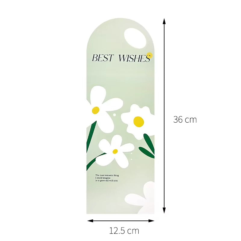 Best wishes Flower Card & Sleeve (Pack of 10)