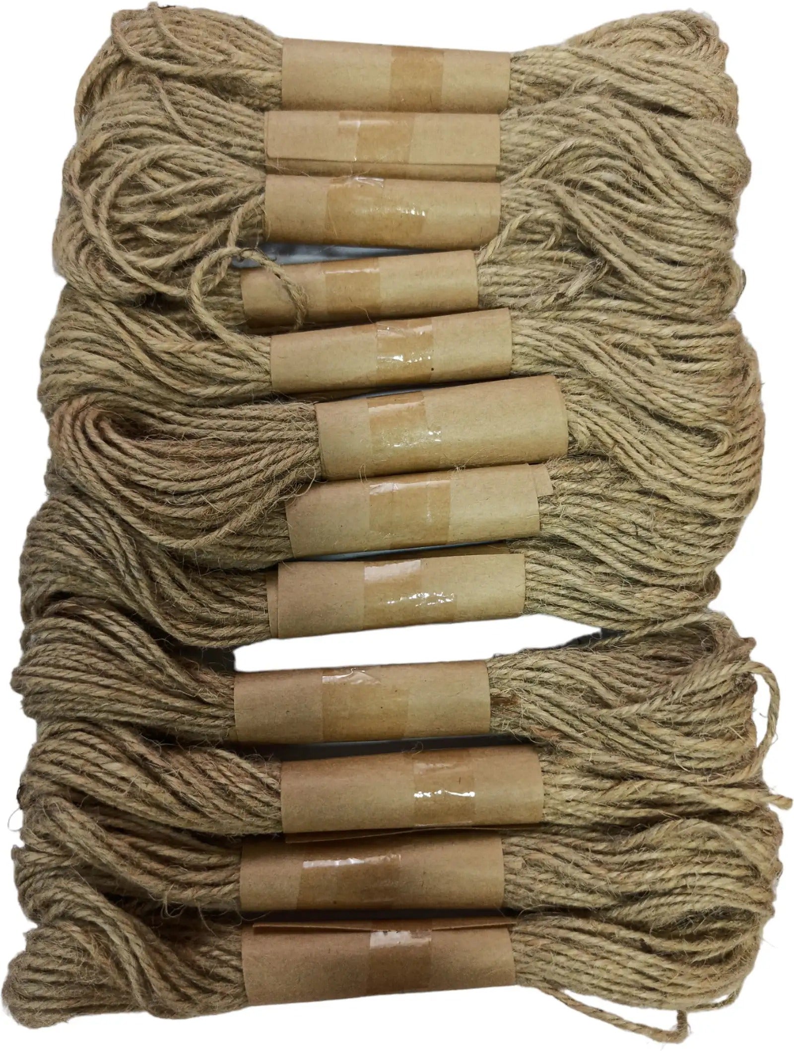 Plain Jute Thread Set — Natural Brown (Pack of 12)